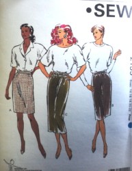 2135 KWIK SEW WOVEN/KNIT SLIM SKIRTS 3 LENGTHS PATTERN 14-22